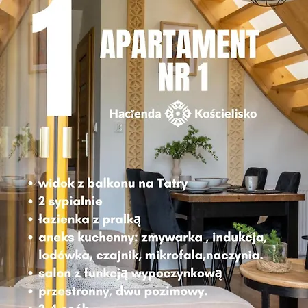 Apartman Hacienda - Kierpcowka 5 - Z Widokiem Na Tatry & Kościelisko